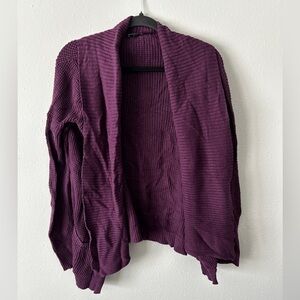 Express Rich Purple Knit Cardigan